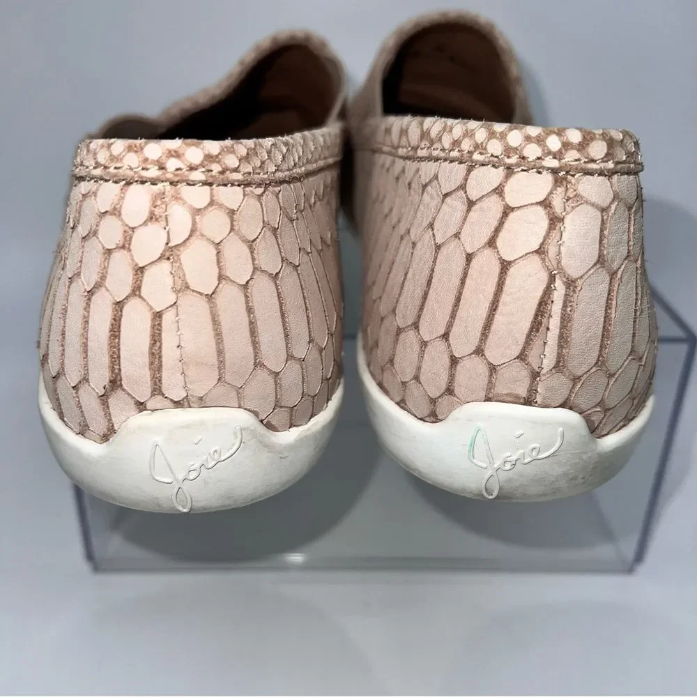 Joie Kidmore Leather Slip-On Sneaker Embossed Alligator Pattern White Midsole 39